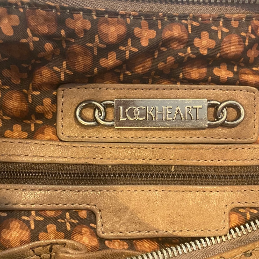 Lockheart Brown Leather Handbag w/ shoulder strap